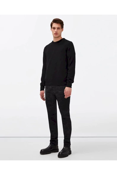 Krem Erkek Slim Fit Bisiklet Yaka Basic Triko Kazak - 7