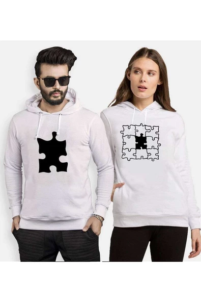 Tshirthane Eksik Parçam Puzzle Sevgili Kombinleri Kapüşonlu Kombini ürün görseli