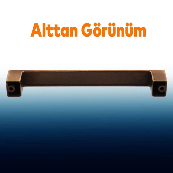Mobilya Mutfak Dolabı Çekmece Dolap Kapak Kulpu Kulbu Antik Bakır 128 mm Desenli Metal Kulp - Resim 4