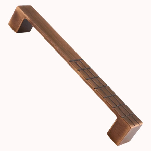 Mobilya Mutfak Dolabı Çekmece Dolap Kapak Kulpu Kulbu Antik Bakır 128 mm Desenli Metal Kulp - Resim 6