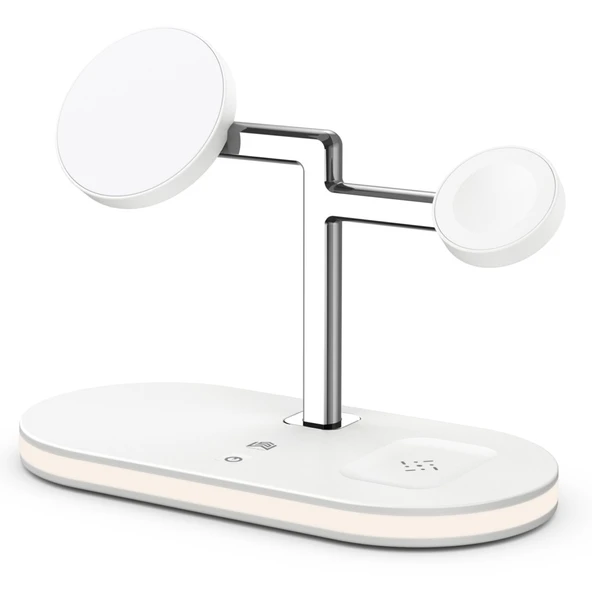 Apple iPhone Airpods Watch 3in1 Kablosuz Wireless Magsafe Şarjlı Standı Gece Lambalı UD23 - 9