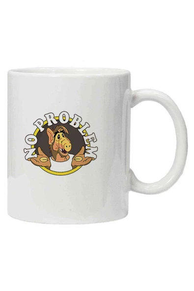 Kupa Bardak Alf Kiss T Shirt Sticker Telegram Television