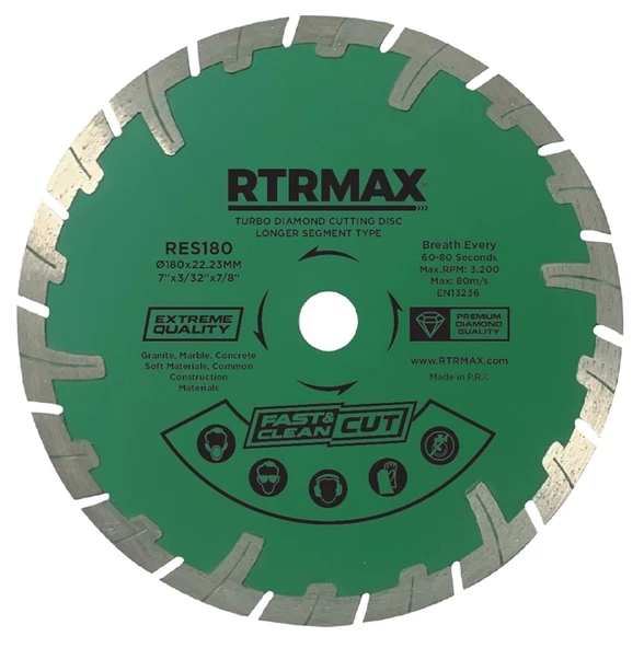 Rtrmax 230 TURBO ELMAS TESTERE UZUN SEGMENTLİ RTRMAX