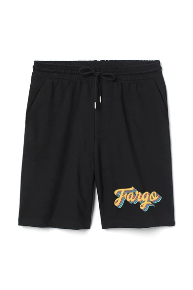 Fargo Rainbow Logo Erkek Siyah Şort ürün görseli 1