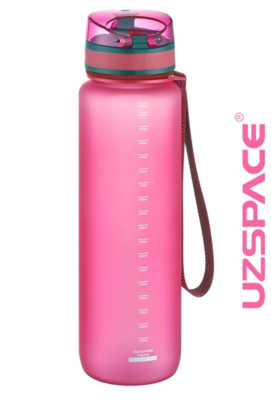 Uzspace Büyük Boy 28 cm 1000 ml 1 litre Tritan Su Matarası 14 Renk FiftyFifty Softtouch - 10