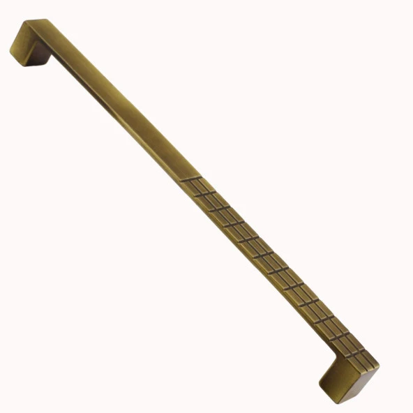 Mobilya Mutfak Dolabı Çekmece Dolap Kapak Kulpu Kulbu Antik Sarı 224 mm Desenli Metal Kulp - Resim 6