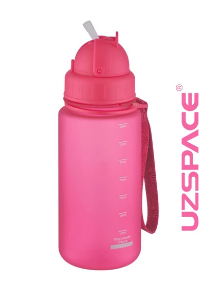 Uzspace Pipetli 400 ml Tritan Çocuk Su Matarası FiftyFifty - 8