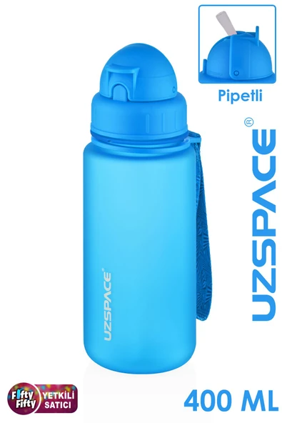 Uzspace Pipetli 400 ml Tritan Çocuk Su Matarası FiftyFifty - 2