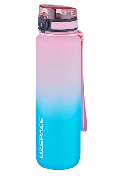 Uzspace 2'li Tritan Matara Seti 1000ml BÜYÜK BOY Çift Renk Softtouch FF Collection Tritan Su Matarası - 8