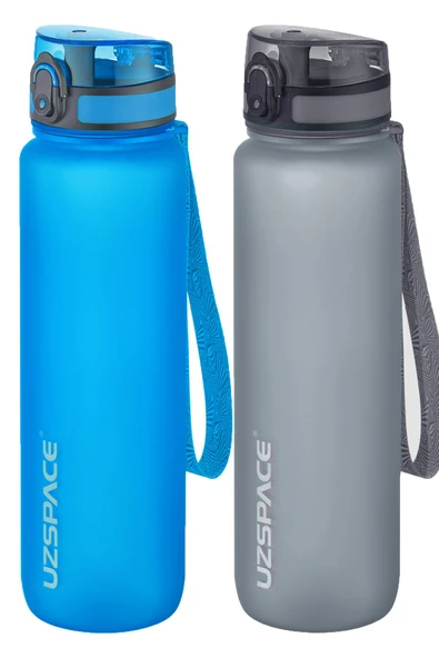 Uzspace 2'li Tritan Matara Seti 1000 ml Büyük Boy 14 Farklı Renk Seçeneği FiftyFifty - 4