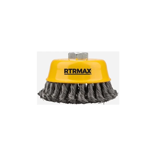 Rtrmax RH22110 Burgulu Çanak Fırça 100 mm