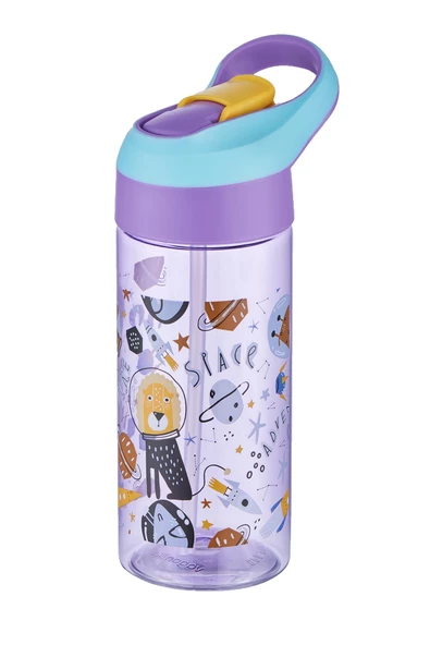 Vagonlife FiftyFifty 500ml Tritan Kalın Pipetli  Çocuk Okul Su Matarası - 3