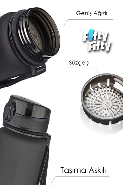 Uzspace 500 ml Tritan Su Matarası 13 farklı Renk Softtouch - 10
