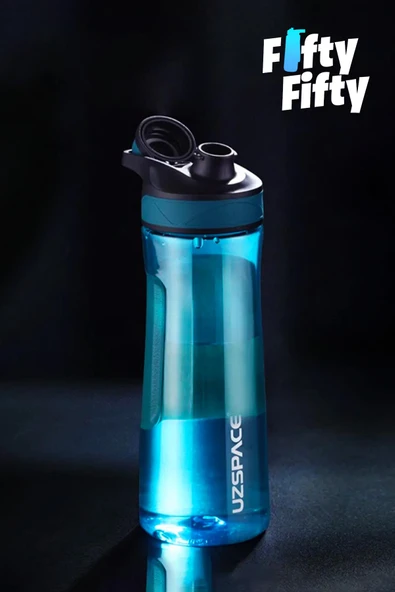 Uzspace Manyetik Kapaklı 530 ml Silikon Gövde Tritan Su Matarası - 5