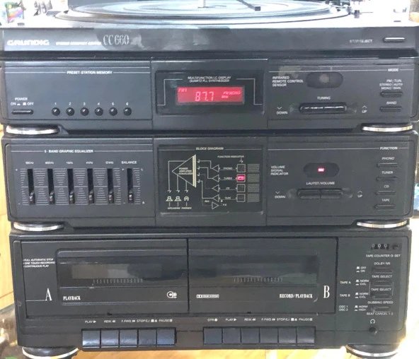 Grundig CC660 Katlı Pikap Radyo Kaset Çalar 2. El C19 - 2