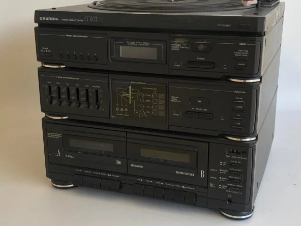 Grundig CC660 Katlı Pikap Radyo Kaset Çalar 2. El C19 - 4