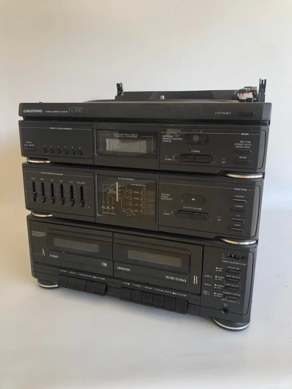 Grundig CC660 Katlı Pikap Radyo Kaset Çalar 2. El C19 - 6