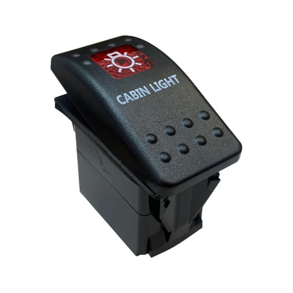 Ayt Kabin Lambası Sembollu Lambalı Işıklı Araç On Off Aç Kapa Anahtar Düğme Oto İçin 12-24 Volt Switch 3 Pinli - 2
