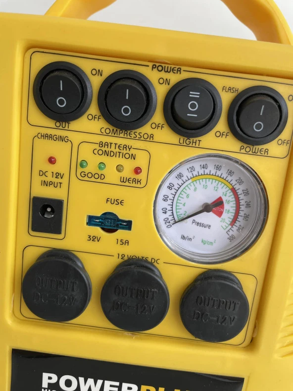 Powerplus POWX410 Akü Takviye Cihazı ve Hava Kompresörü (Batarya Sorunlu) - 2