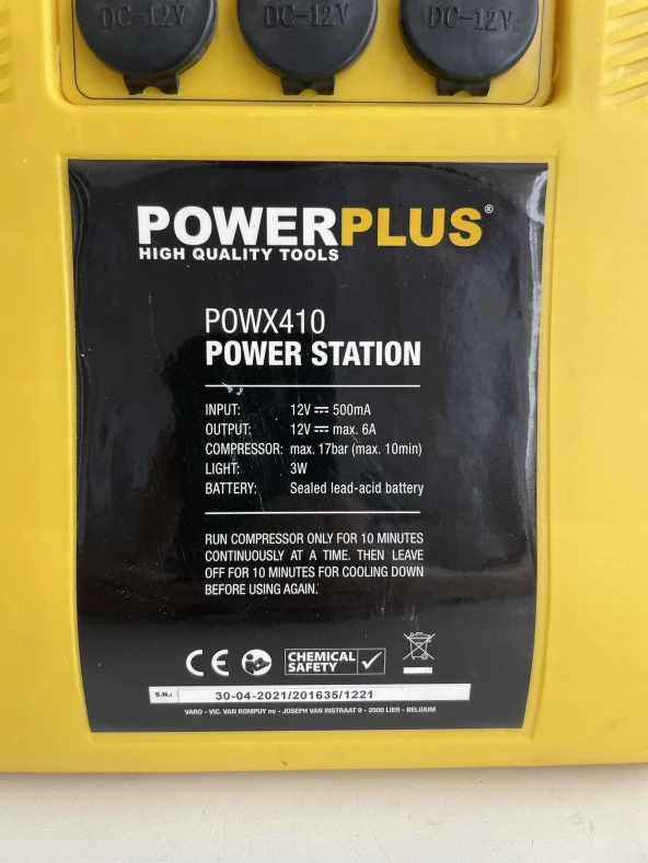 Powerplus POWX410 Akü Takviye Cihazı ve Hava Kompresörü (Batarya Sorunlu) - 6