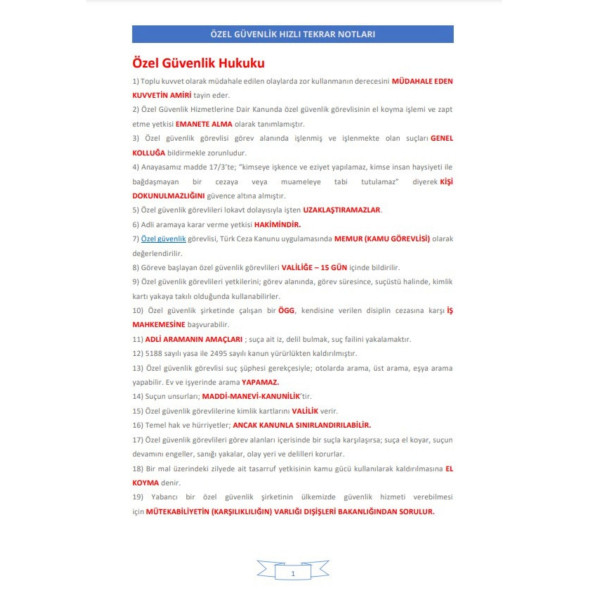 Özel Güvenlik Eğitim Seti (Silahlı) - 6