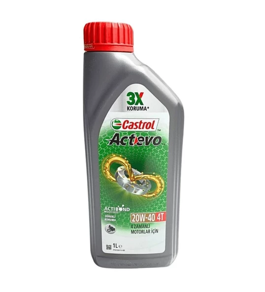 Castrol Actevo 20W-40 4T Motosiklet Yağı 1Lt