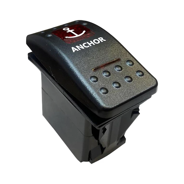 Ayt Çapa Irgatı Sembollu Işıksız Araç On Off Aç Kapa Yaylı Anahtar Düğme Oto İçin 12-24 Volt Switch 3 Pinli - 2