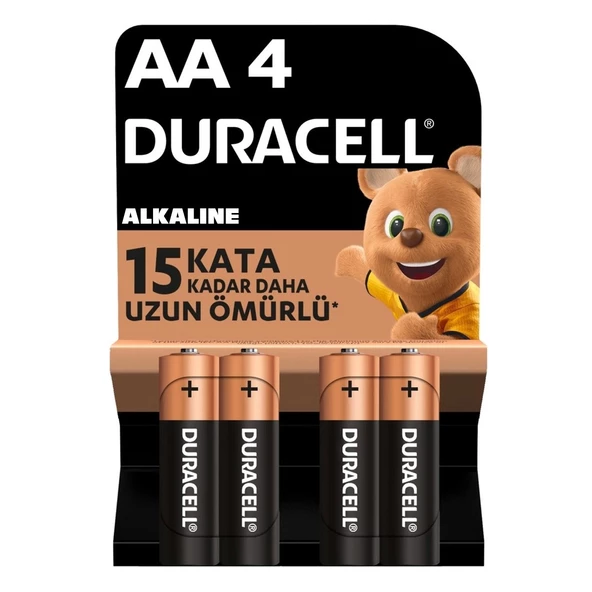 DURACELL AA Kalem Pil Alkalin 4Lü Paket