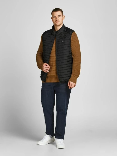 Jack Jones Multı Bodywarmer Erkek Büyük Beden Yelek 12205347 - 4