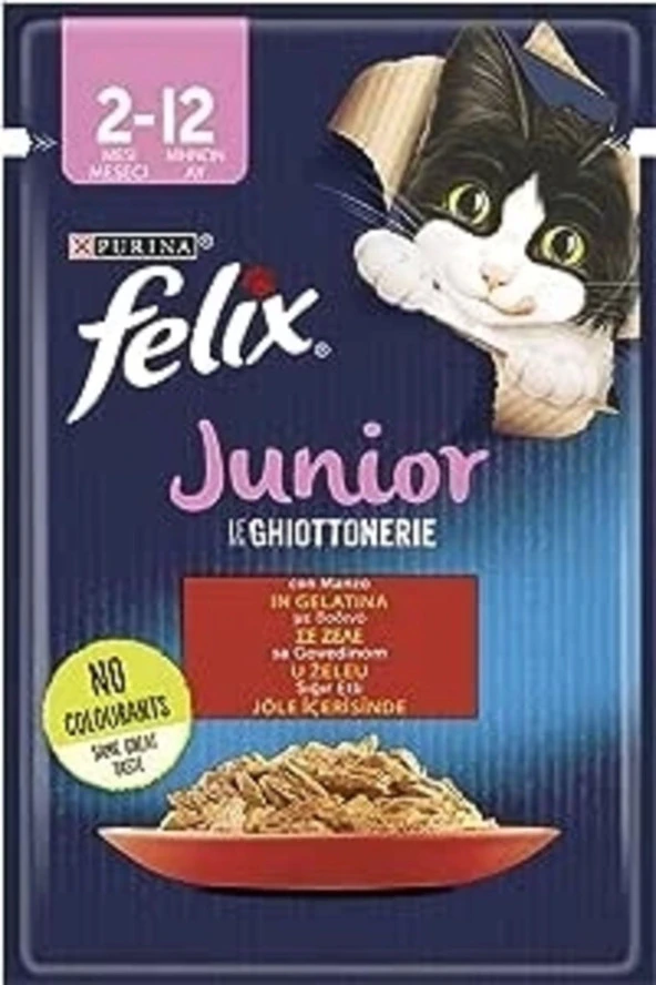 Felix Sığır Etli Yavru Kedi Pounch Yaş Mama 85 Gr