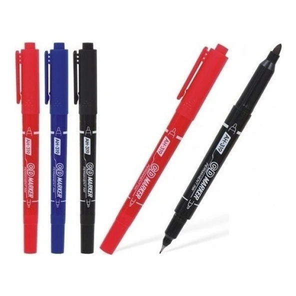 Aihao 319 Çift Tarafli Cd Kalemi Mavi