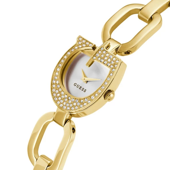 GUESS GUGW0683L2 ALTIN KAPLAMA TAŞLI KADIN KOL SAATİ - 4