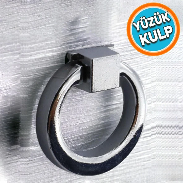 Mobilya Mutfak Dolabı Çekmece Dolap Kulpları Kapak Kulpu Kulb Metal Yüzük Düğme Sarkaç Antrasit Kulp