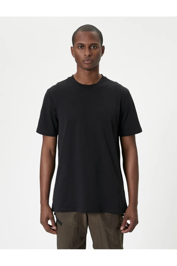 Basic Tişört Bisiklet Yaka Kısa Kollu - Resim 3