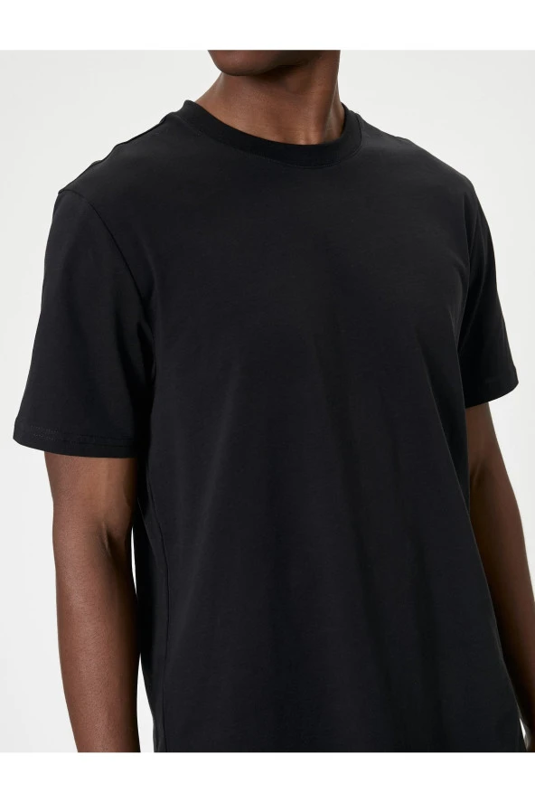 Basic Tişört Bisiklet Yaka Kısa Kollu - Resim 5