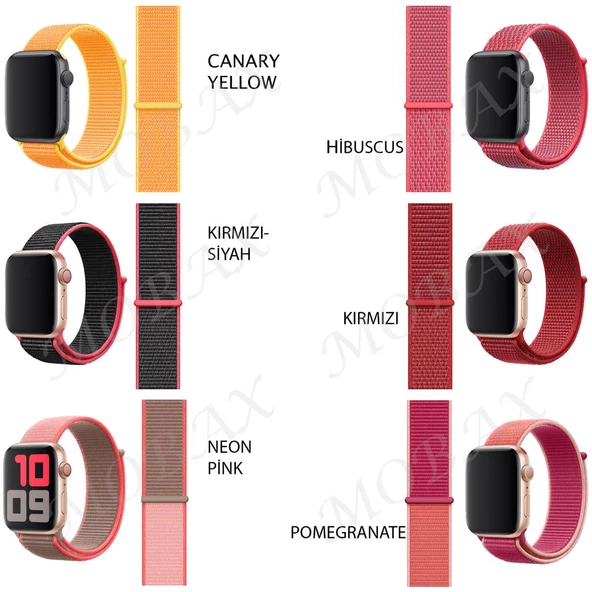 Apple Watch 10/11 42mm-38/40/41mm Kordon Hasır Band 2/3/4/5/6/se/7/8/9 - 3