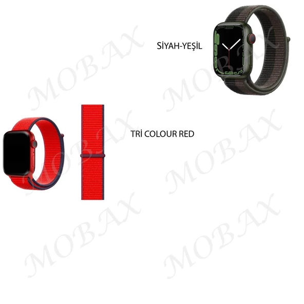 Apple Watch 10/11 42mm-38/40/41mm Kordon Hasır Band 2/3/4/5/6/se/7/8/9 - 11