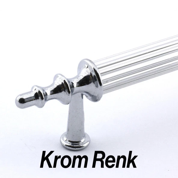 Mobilya Mutfak Dolabı Çekmece Dolap Kulpları Kapak Kulpu Kulbu Krom Renk 96 mm Metal Kulp - Resim 5