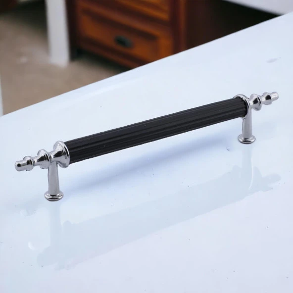 Mobilya Mutfak Dolabı Çekmece Dolap Kulpları Kapak Kulpu Kulbu Siyah 96 mm Metal Kulp - Resim 5