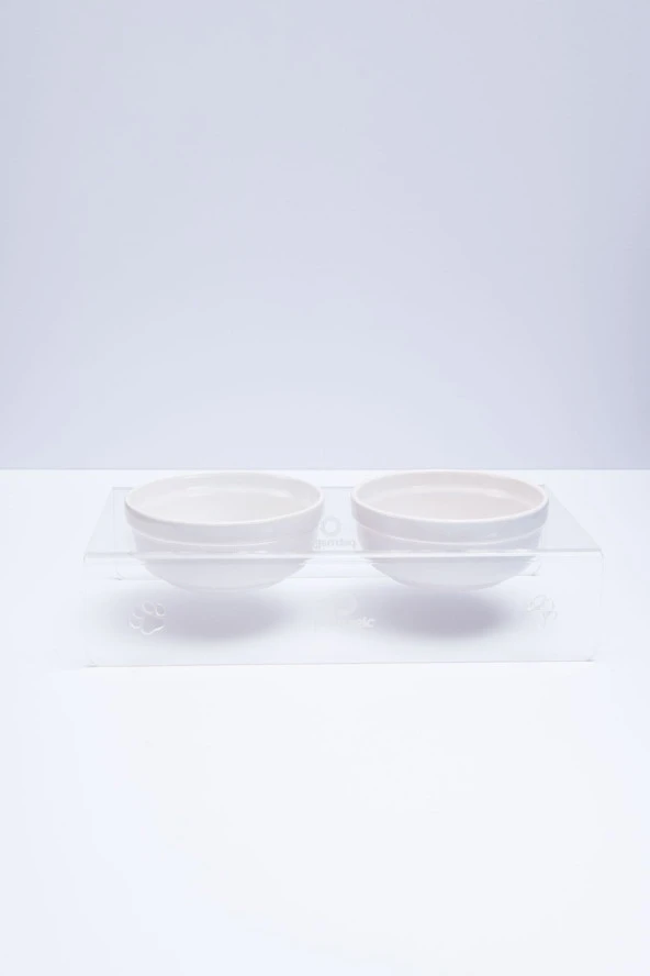 Petmagic Akrilik,pleksi Seramik Kase Ikili Kedi Ve Mini Köpek- Evcil Hayvan Mama Ve Su Kabı-şeffaf - 4