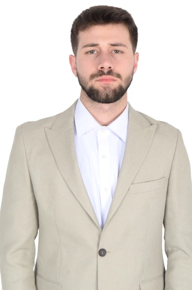 Cengiz İnler Nokta Desenli Kırlangıç Yaka Slim Erkek Ceket