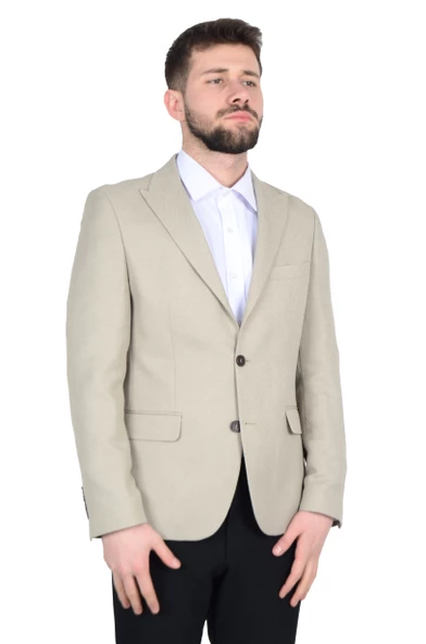 Cengiz İnler Nokta Desenli Kırlangıç Yaka Slim Erkek Ceket - 6