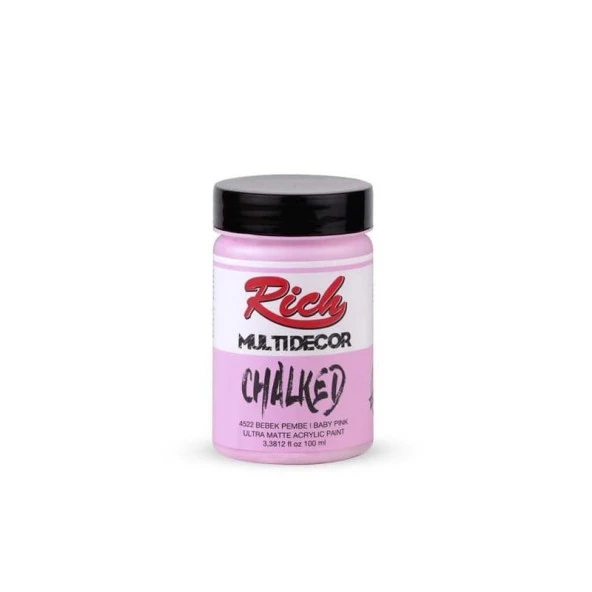Rich MultiDecor Chalked 6 Renk Set 4adet 250cc+4adet 100cc + 8 Numara Zemin Fırça - 7