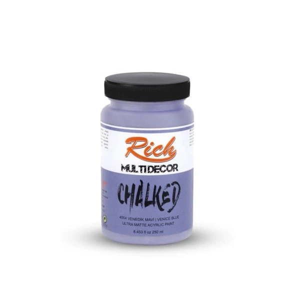 Rich MultiDecor Chalked 6 Renk Set 4adet 250cc+4adet 100cc + 10 Numara Zemin Fırça - 6