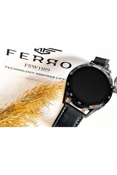 FERRO FRR-000001 Deri Kordon Akıllı Kol Saati İOS/Andiroid Uyumlu - Yeni Sezon - 2