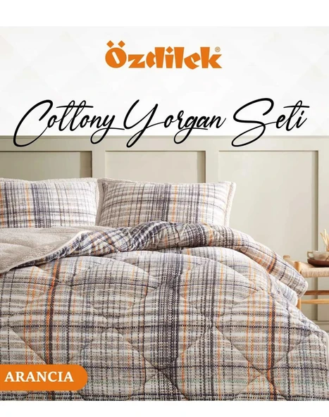 Özdilek Cottony Yorgan Seti Çift Kişilik (220x240)-Arancia - 2