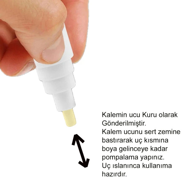 Aletçantam Derz Kalemi Fayans Seramik Derz Arası Boşluk Yenileme Kalemi -  Beyaz - Resim 2