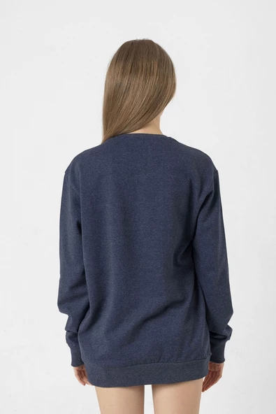 Blackpink Lisa Signature İndigo Kadın 2ip Sweatshirt - Resim 3