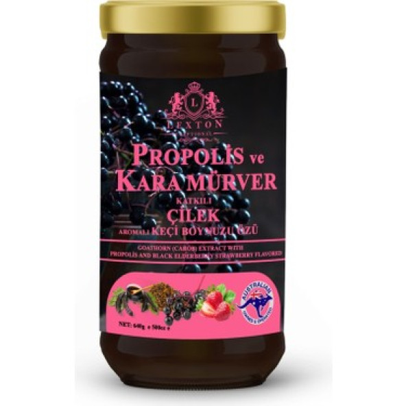 LEXTON PROPOLİS VE KARA MÜRVER KATKILI ÇİLEK 640