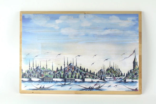 İsme Özel 57X36 cm Çam Ağacı İstanbul